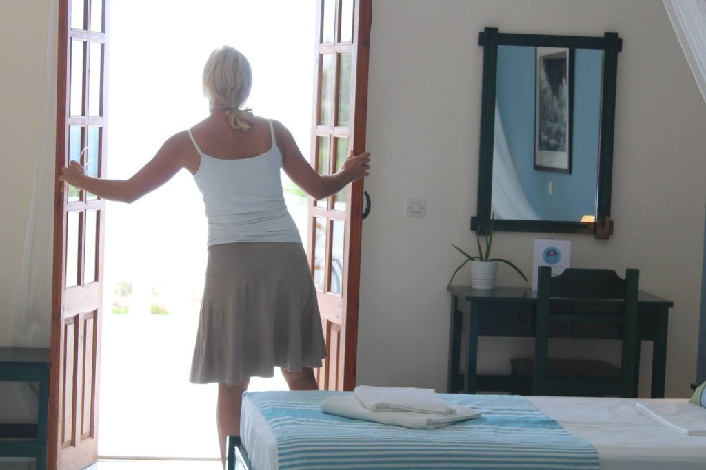 Bright guest room